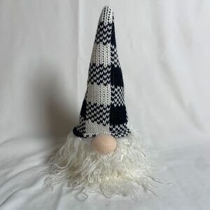 Christmas holiday black and white gnome lights up